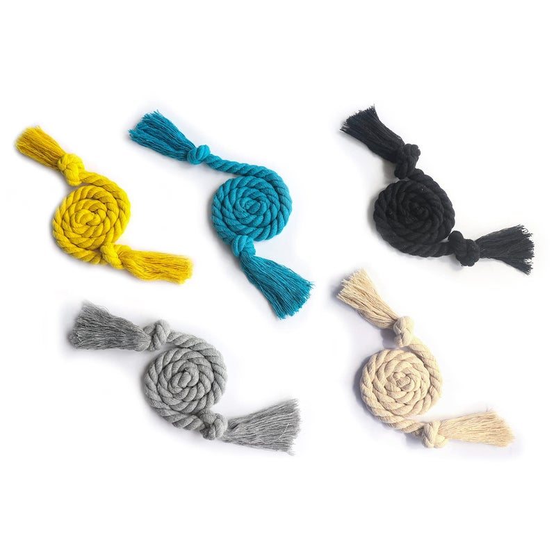 Yteseery 8 Pack Curtain Ties Rope, Outdoor Curtain Tiebacks for Patio Gazebo Pergola Cabana, Natural Cotton Curtain Holders, Village Rural Rustic Farmhouse Curtain Holdbacks for Drapery, Black - Image 5